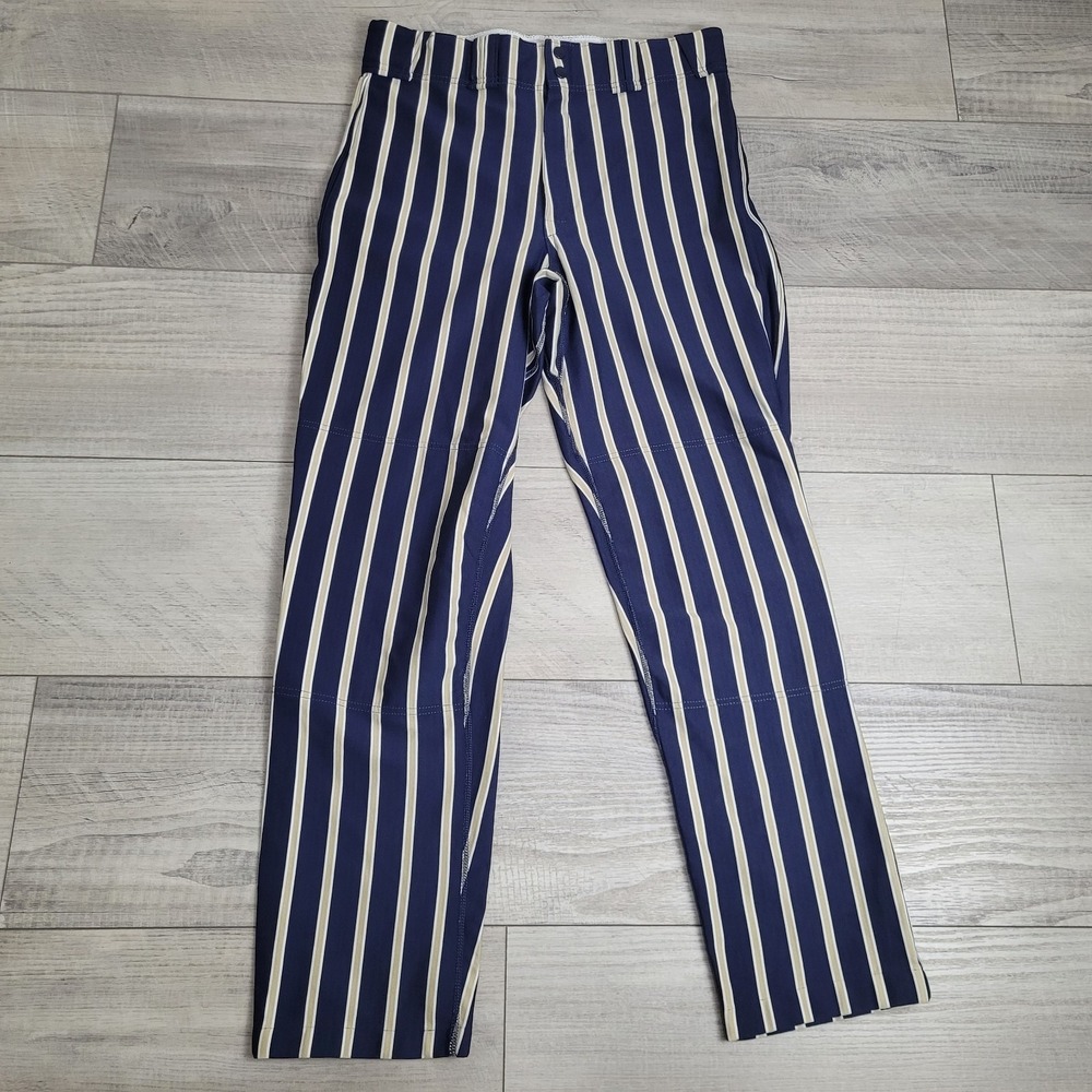 ⚾Vintage Worth Striped Baseball‎ Pants Adult Lrg Stripes 34x32 Retro Athletic